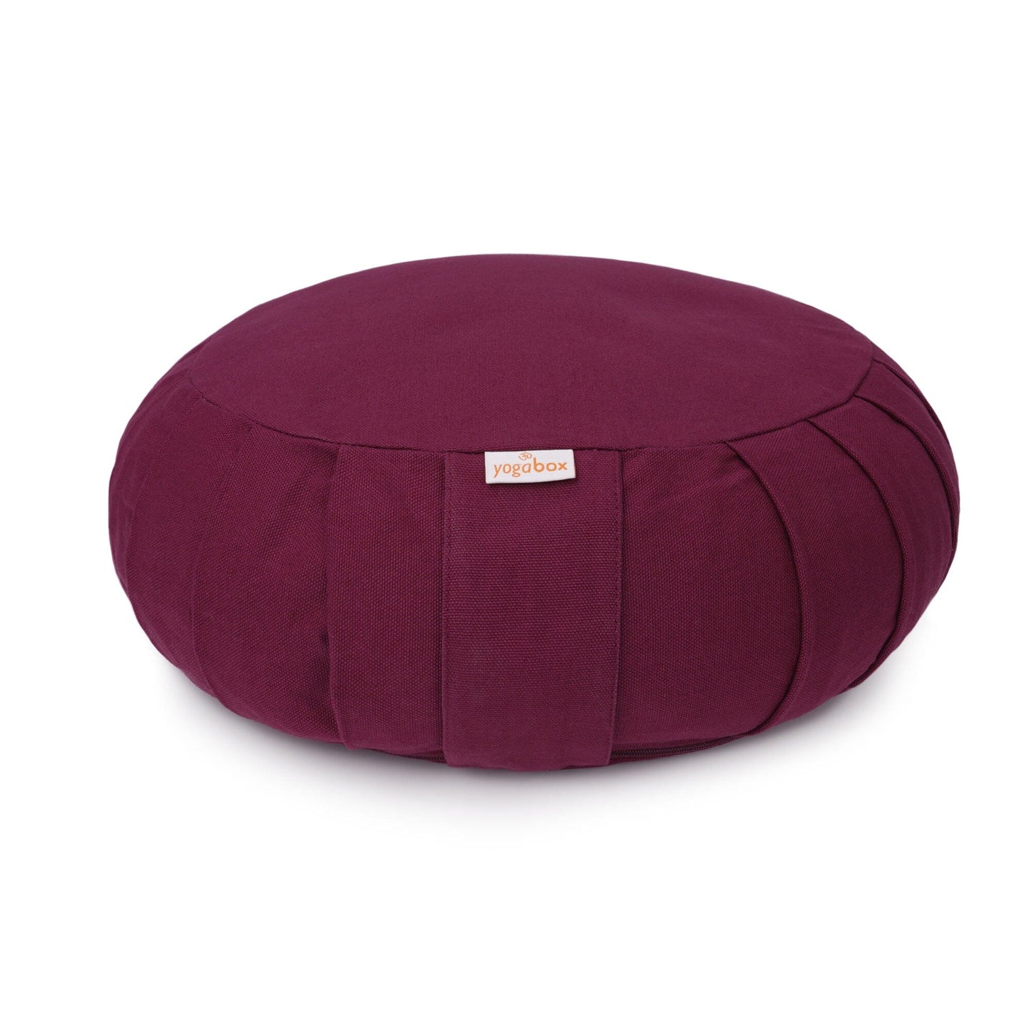 meditationskissen-yogakissen-zafu-basic-mit-zip-aubergine-buchweizenschalen-31-x-31-x-15-cm-735095 - Flow of Passion