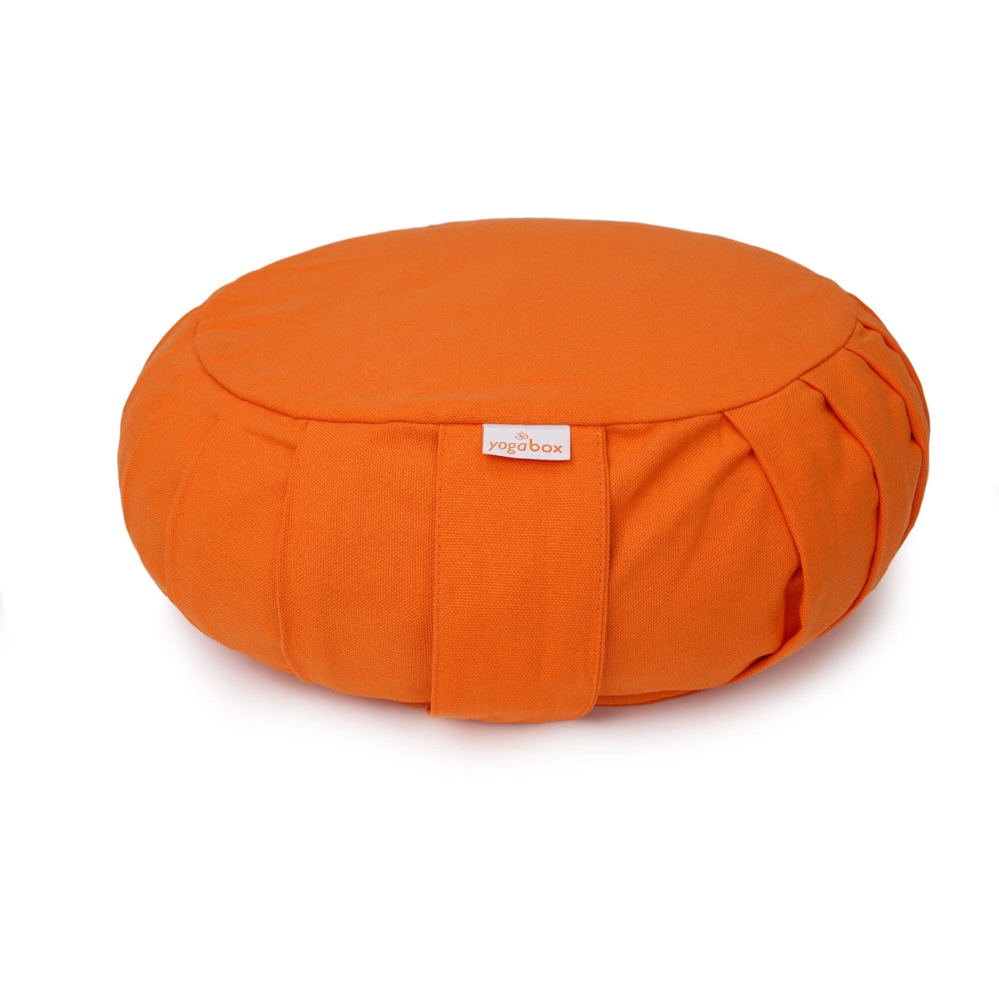 meditationskissen-yogakissen-zafu-basic-mit-zip-orange-buchweizenschalen-31-x-31-x-15-cm-734557 - Flow of Passion