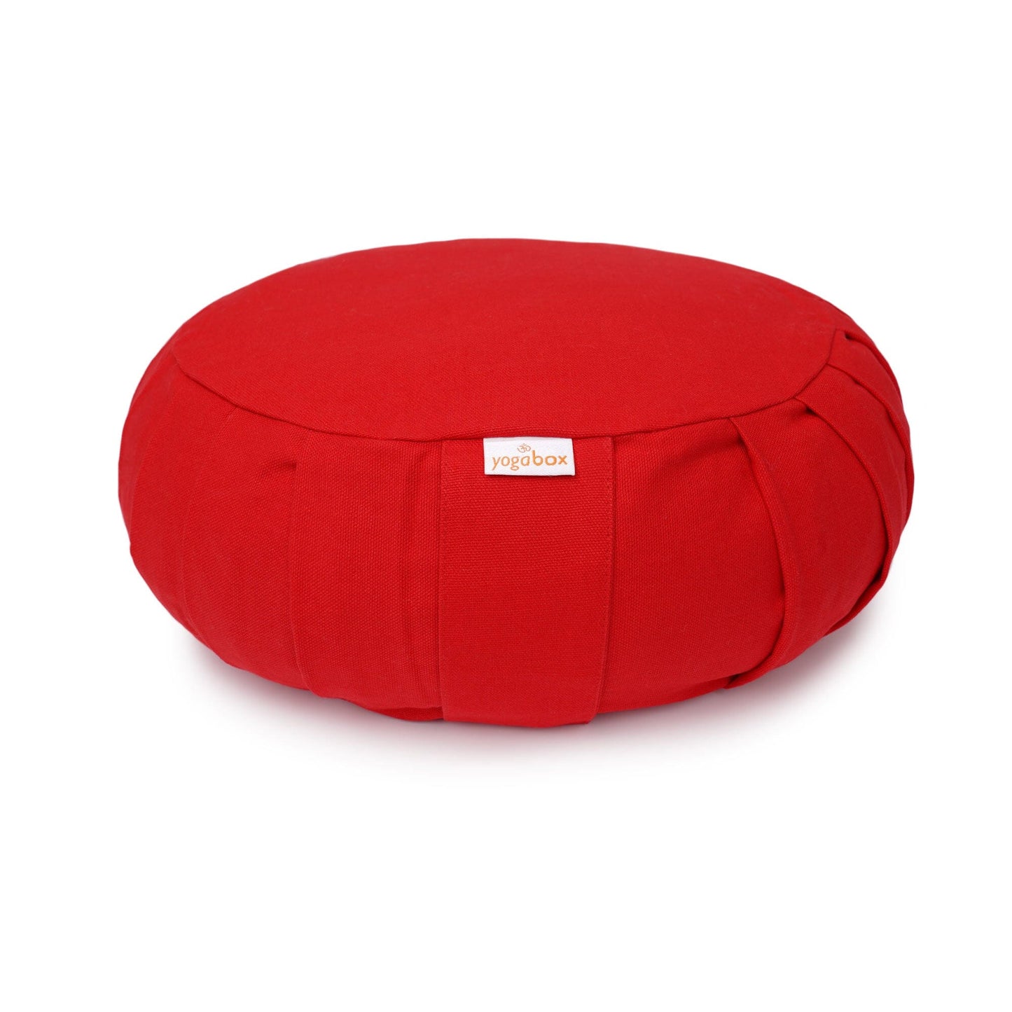 meditationskissen-yogakissen-zafu-basic-mit-zip-rot-buchweizenschalen-31-x-31-x-15-cm-540881 - Flow of Passion