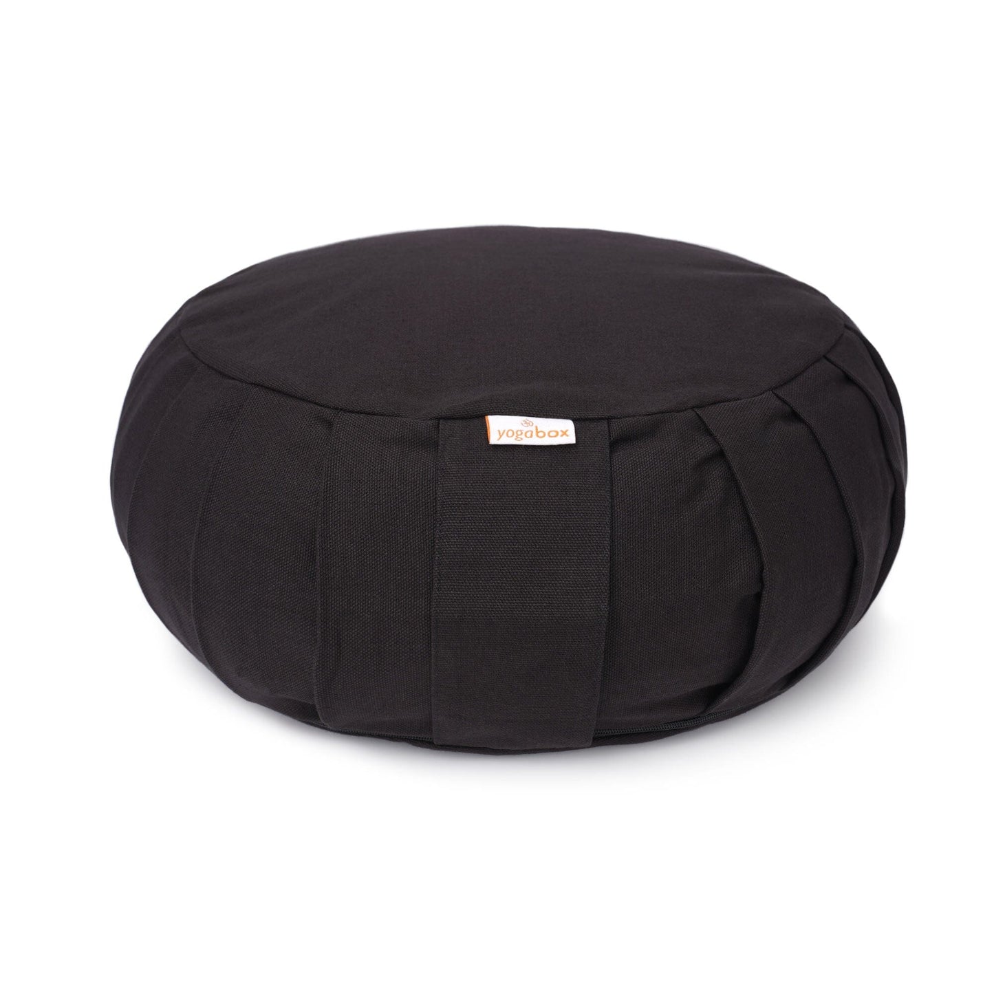 meditationskissen-yogakissen-zafu-basic-mit-zip-schwarz-buchweizenschalen-31-x-31-x-15-cm-111243 - Flow of Passion