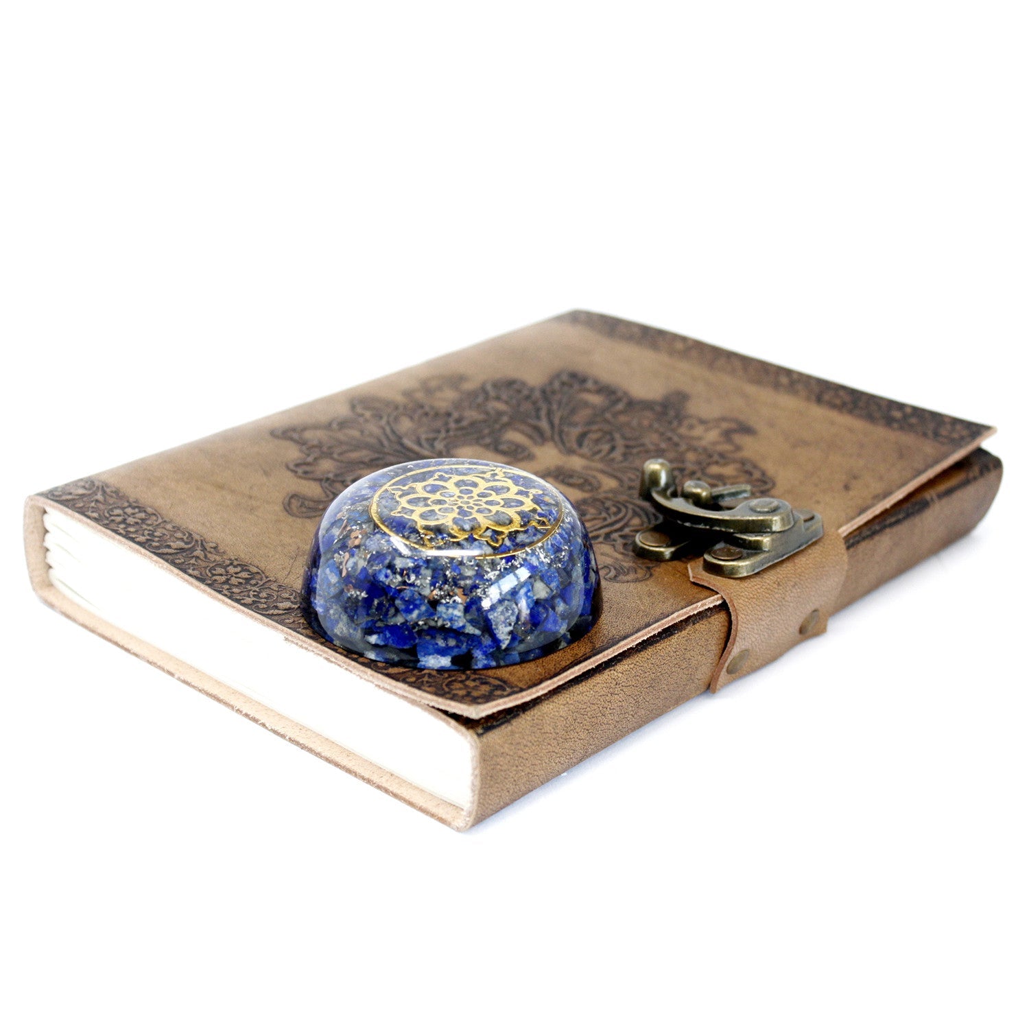 Orgonit - Power - Dome mit Lapislazuli – Handgefertigt 6,5cm perfekt für Router und Schreibtisch - Flow of PassionOrgonit