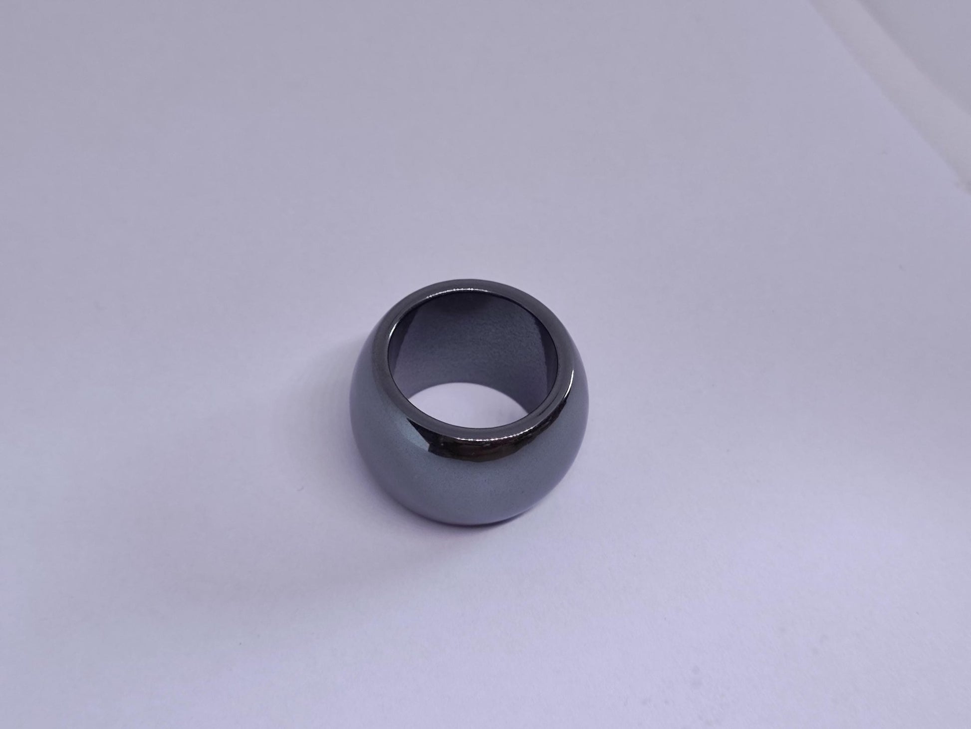 XXL Dreadperlen aus Hämatit Dreadhalter/Dreadring Edelstein - Flow of Passion