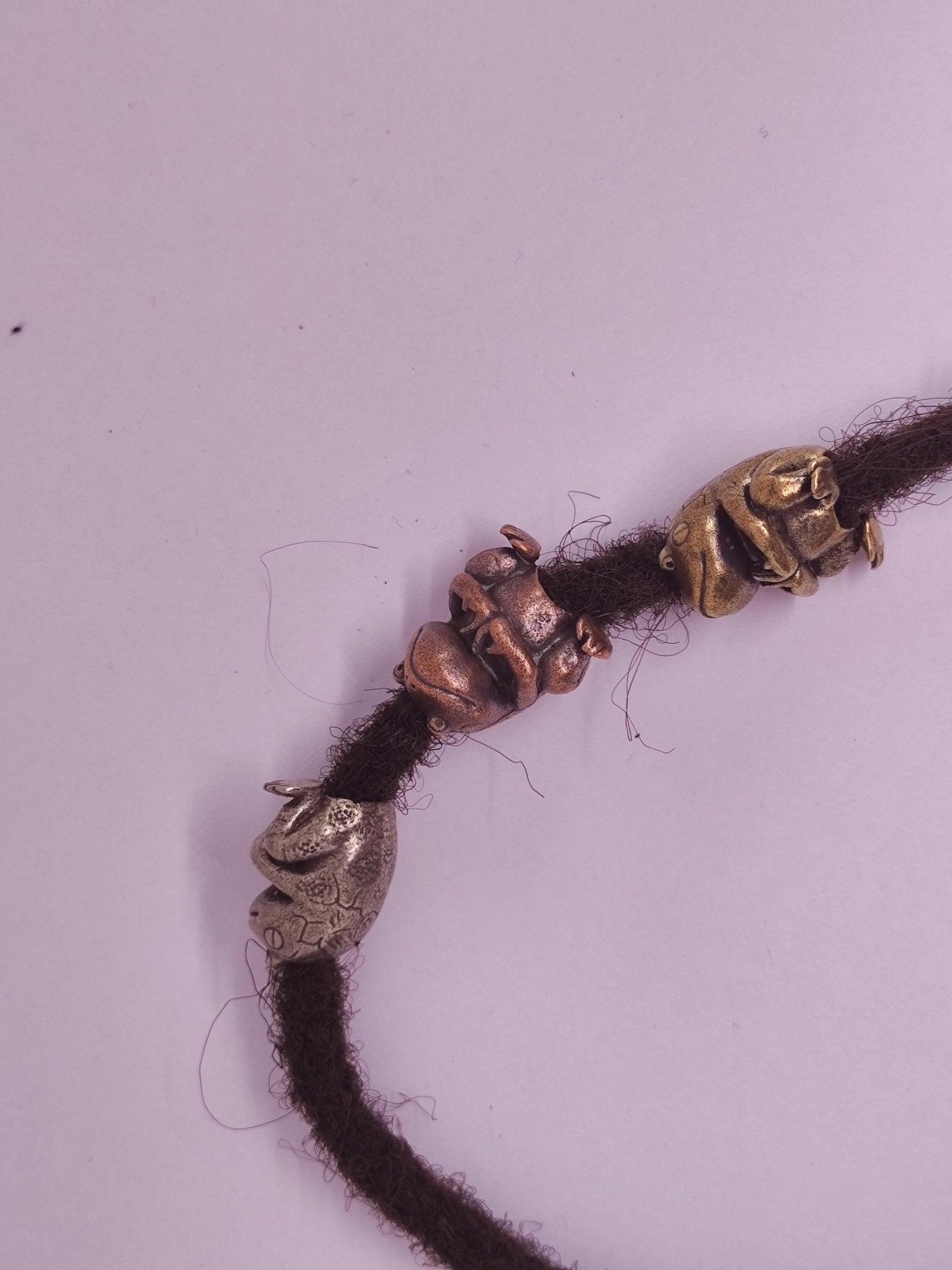 XXL Dreadperlen Frosch gold / silber / kupfer - Flow of Passion