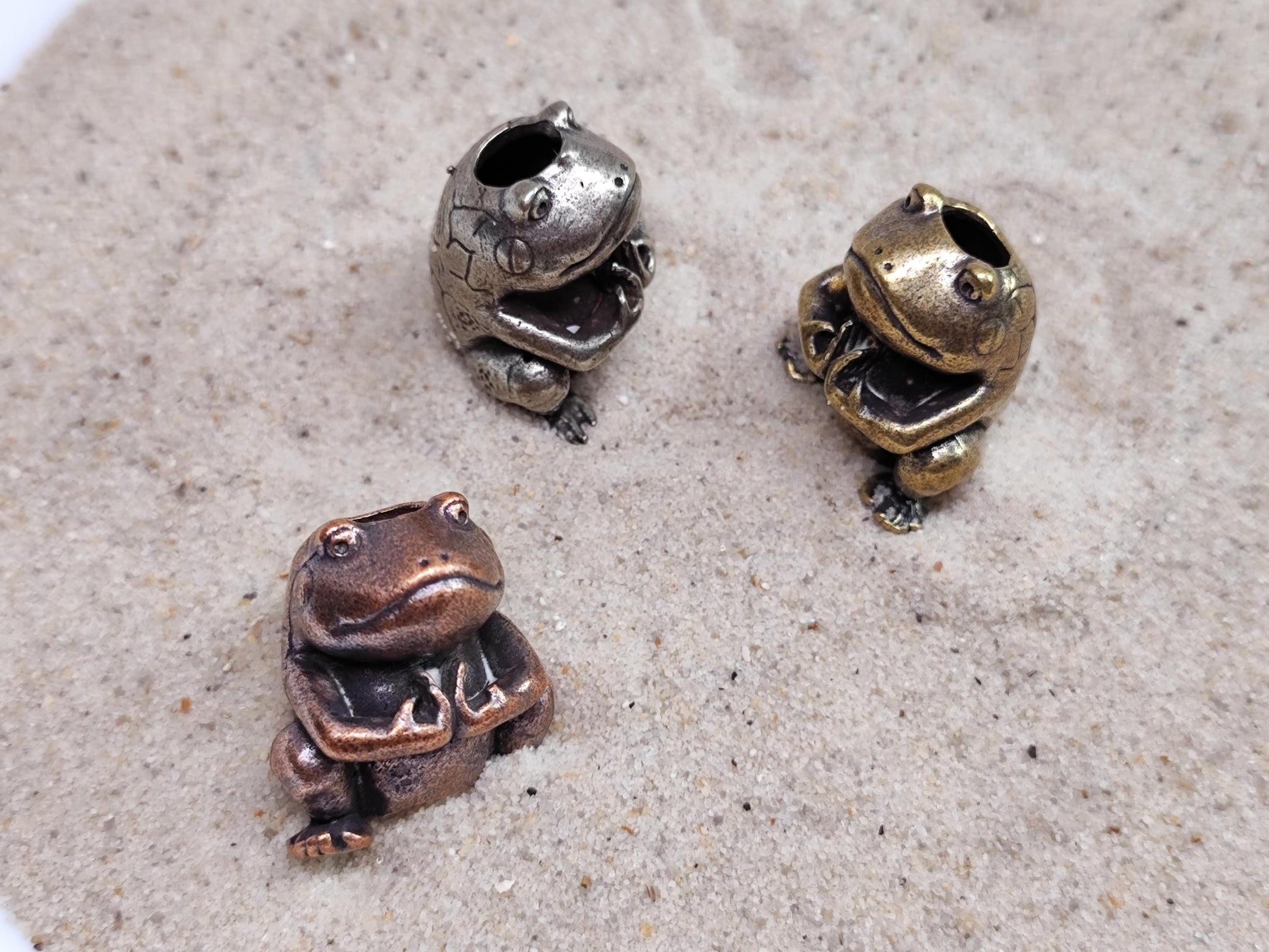 XXL Dreadperlen Frosch gold / silber / kupfer - Flow of Passion