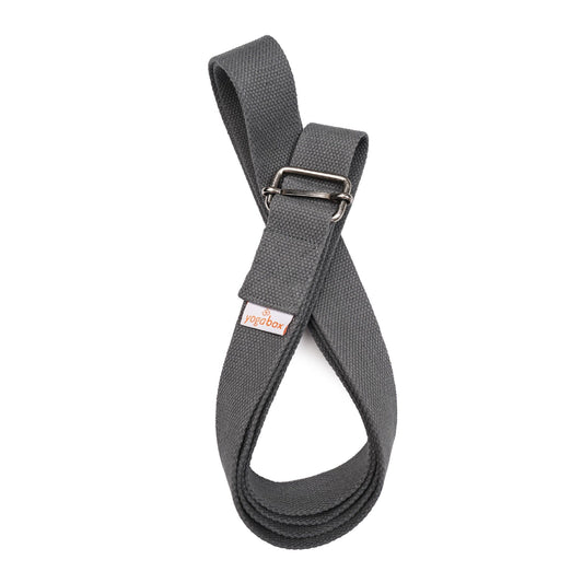 yogagurt-basic-mit-schiebeverschluss-grau-20-m-938374 - Flow of Passion