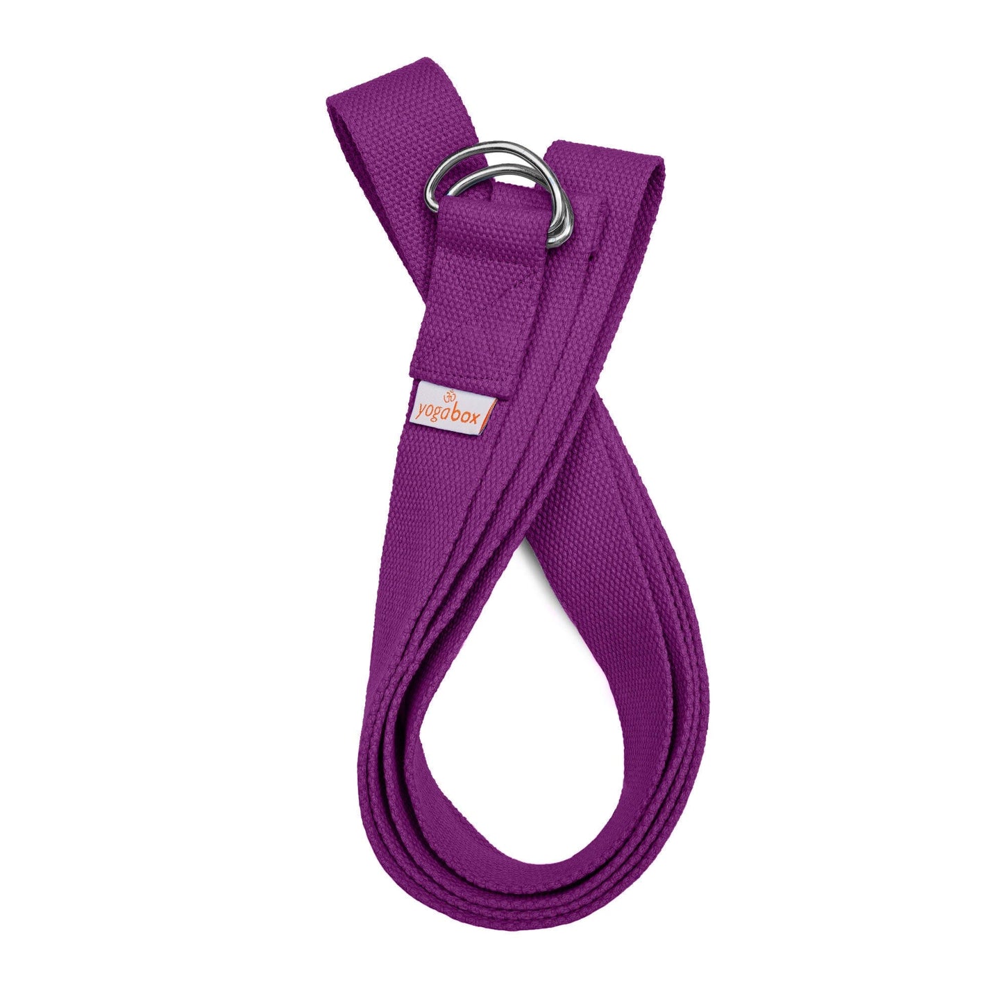 yogagurt-basic-mit-verschluss-aus-zwei-d-ringen-aubergine-20-m-949840 - Flow of Passion