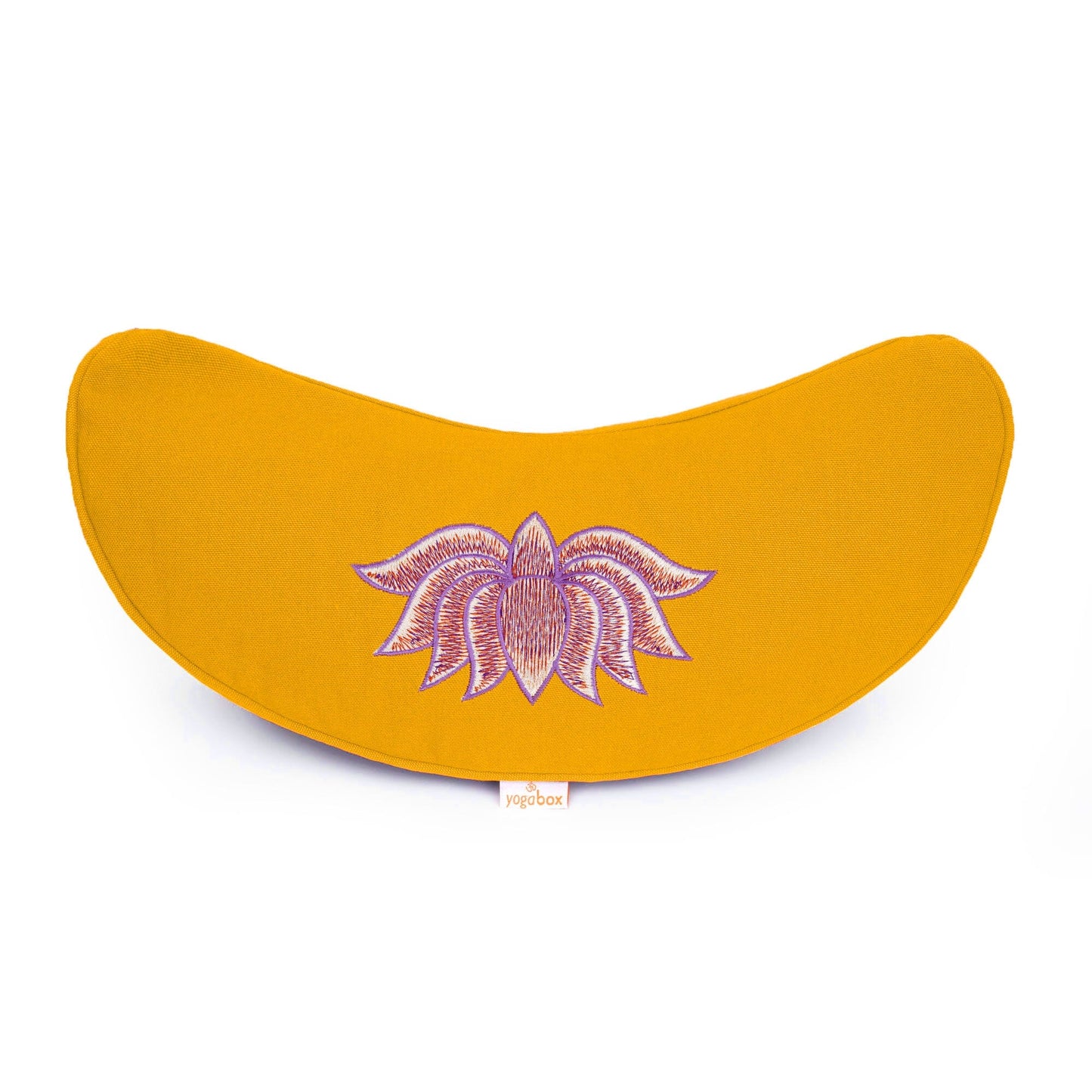 yogakissen-halbmond-basic-lotus-stick-multicolor-dotter-buchweizenschalen-40-x-17-x-12-cm-208039 - Flow of Passion