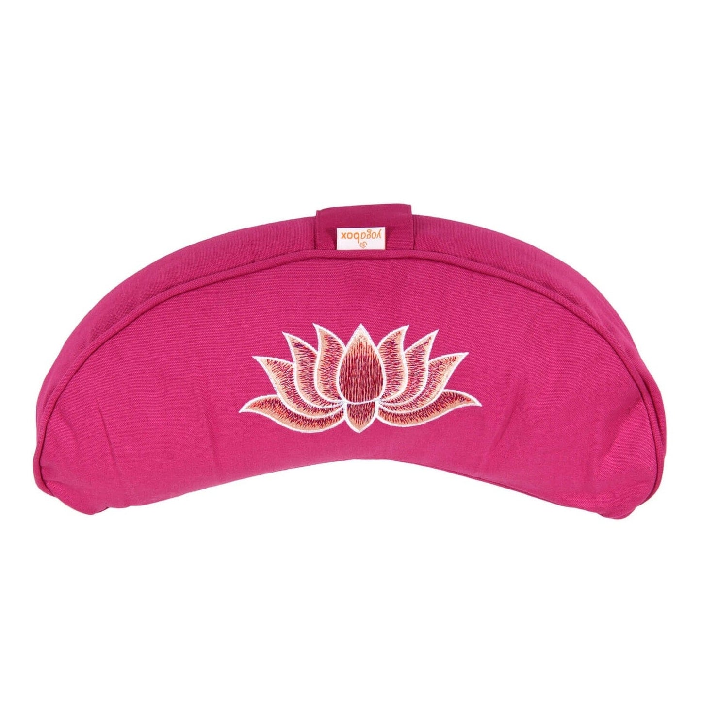 yogakissen-halbmond-basic-lotus-stick-multicolor-magenta-buchweizenschalen-40-x-17-x-12-cm-641710 - Flow of Passion