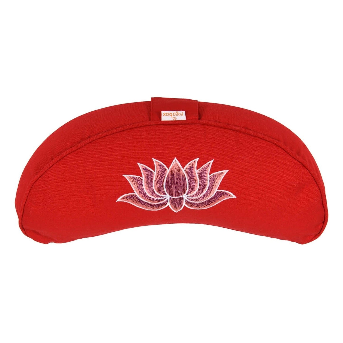 yogakissen-halbmond-basic-lotus-stick-multicolor-rot-buchweizenschalen-40-x-17-x-12-cm-524486 - Flow of Passion