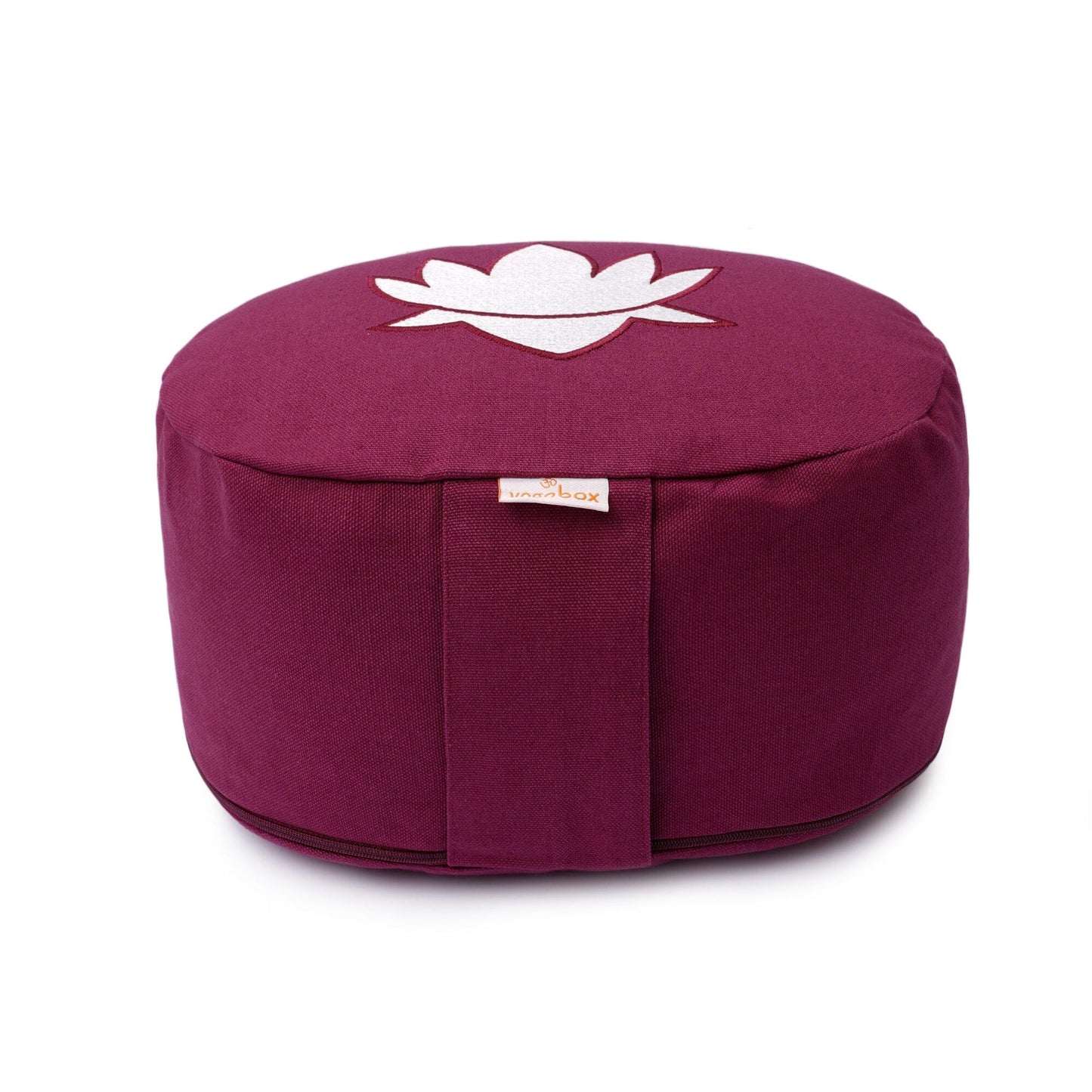 yogakissen-oval-lotus-stick-basic-aubergine-buchweizenschalen-28-x-23-x-13-cm-440059 - Flow of Passion