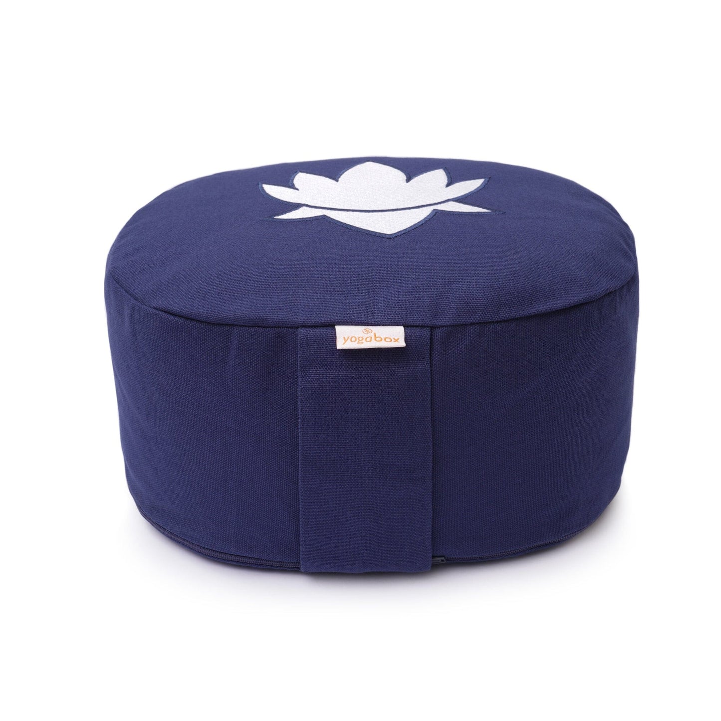 yogakissen-oval-lotus-stick-basic-dunkelblau-buchweizenschalen-28-x-23-x-13-cm-816111 - Flow of Passion