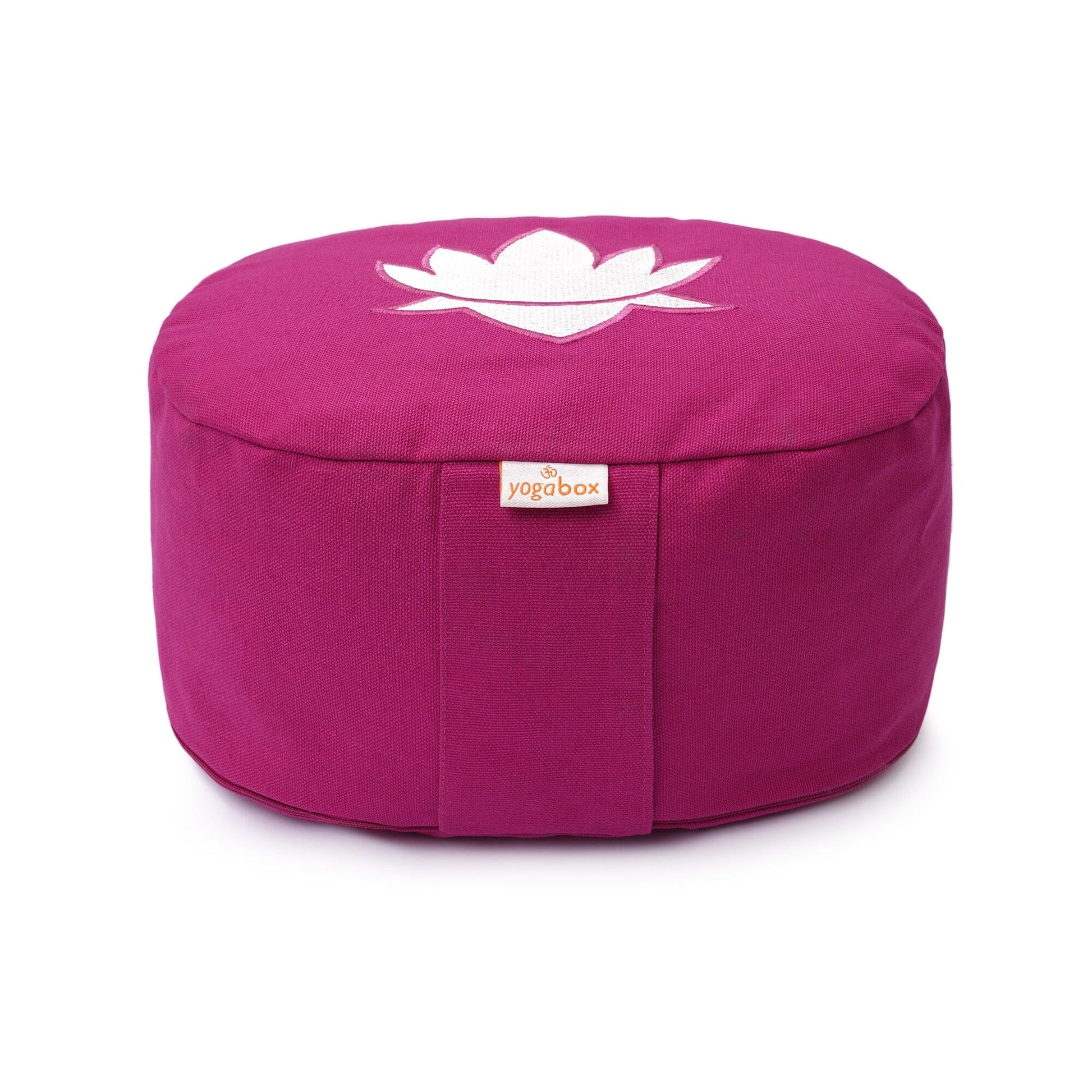 yogakissen-oval-lotus-stick-basic-magenta-buchweizenschalen-28-x-23-x-13-cm-886952 - Flow of Passion