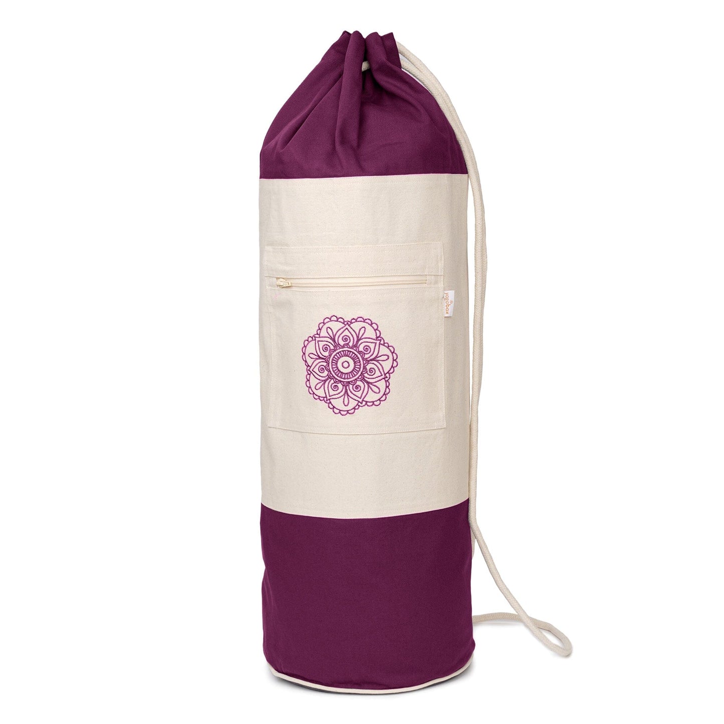 yogatasche-surya-bag-2-farbig-fur-schurwollmatten-aubergine-natur-75-x-25-x-25-cm-202682 - Flow of Passion