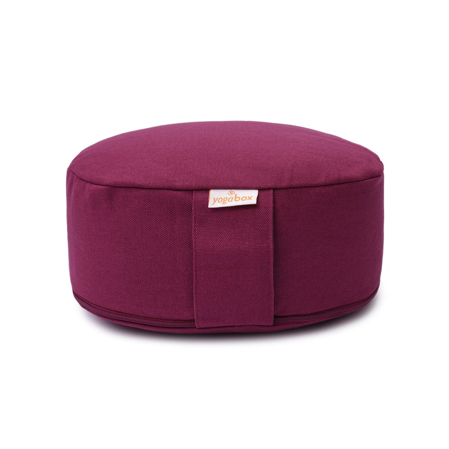 yogilinor-reise-meditationskissen-mini-oval-basic-aubergine-buchweizenschalen-26-x-21-x-9-cm-941585 - Flow of Passion