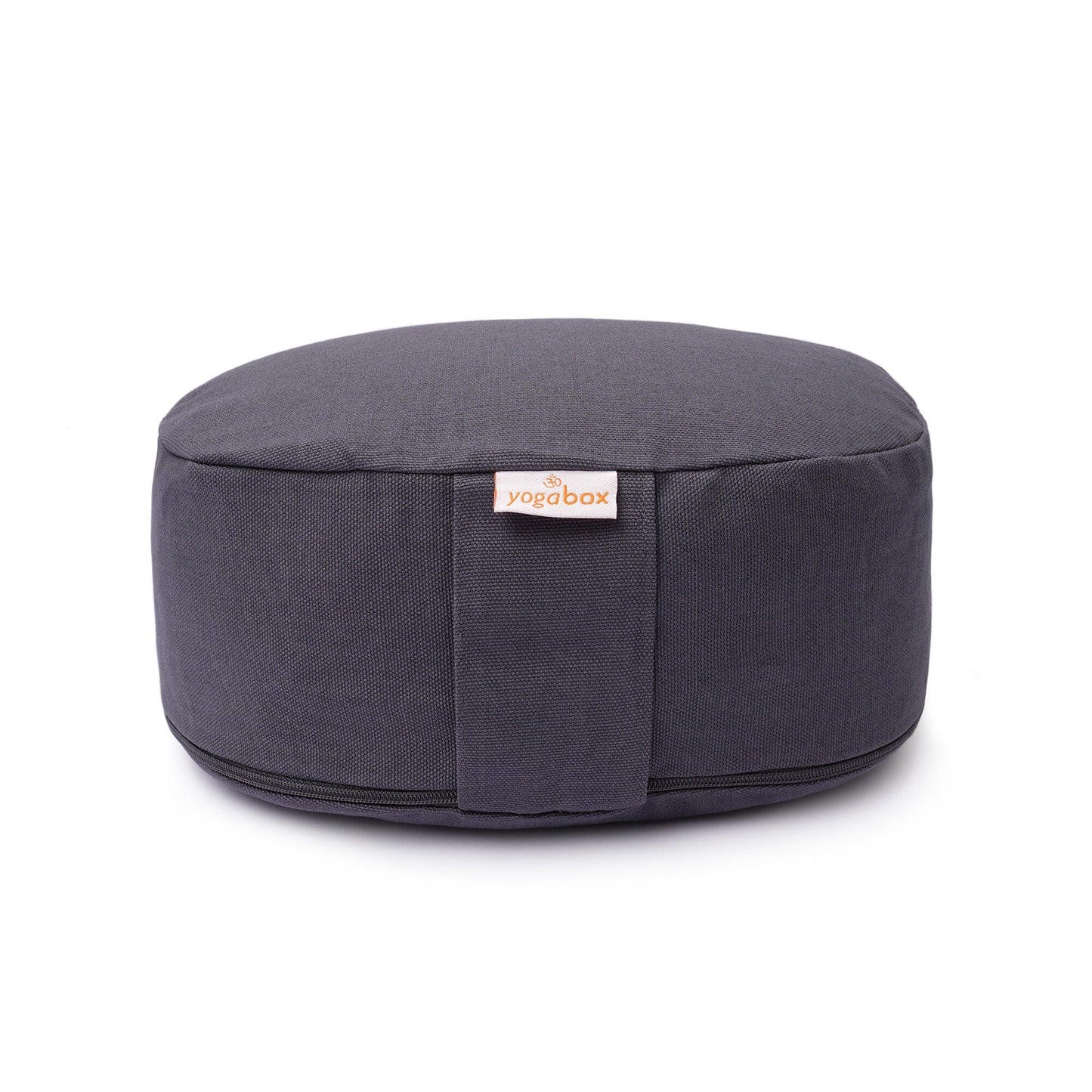 yogilinor-reise-meditationskissen-mini-oval-basic-grau-buchweizenschalen-26-x-21-x-9-cm-618558 - Flow of Passion