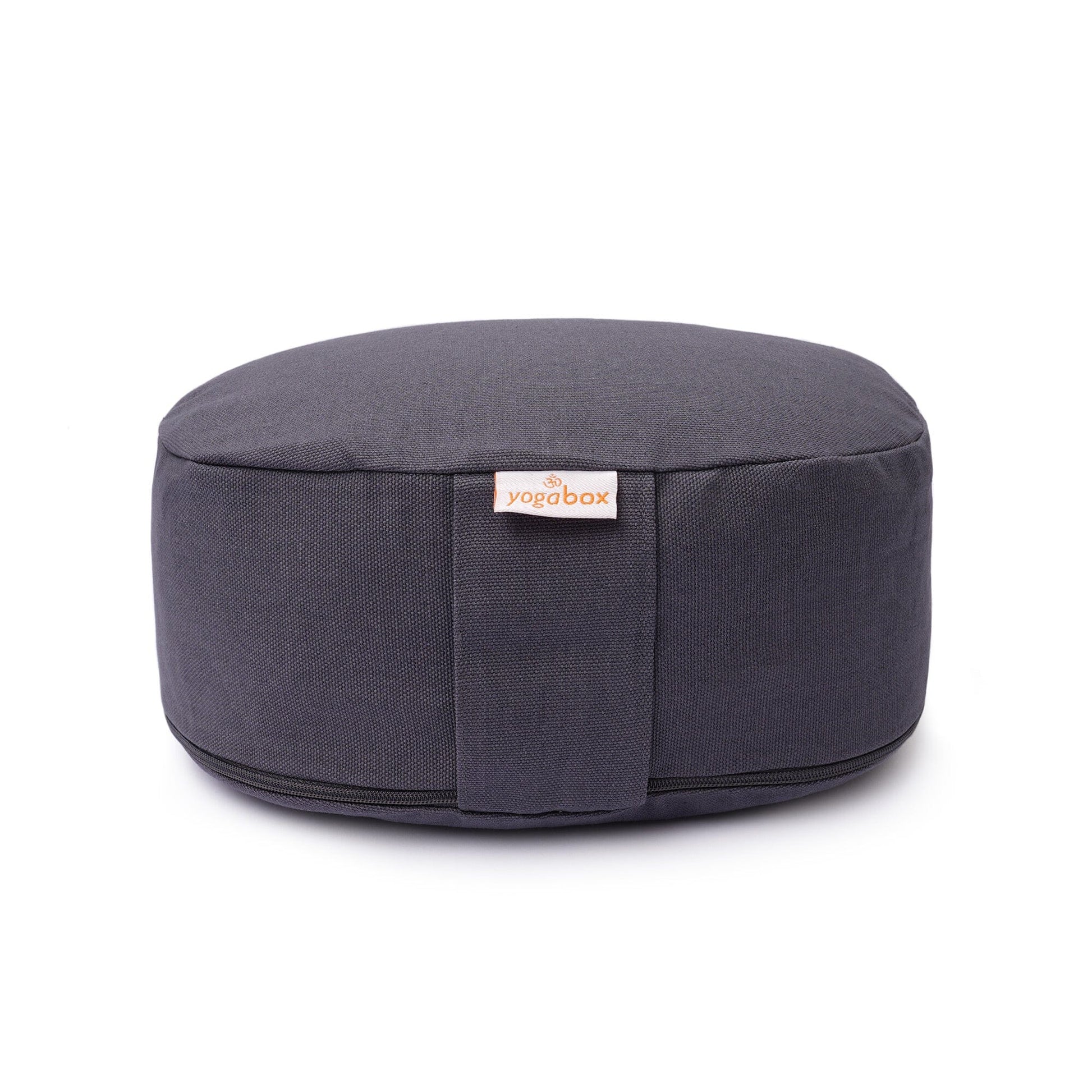 yogilinor-reise-meditationskissen-mini-oval-basic-grau-buchweizenschalen-26-x-21-x-9-cm-618558 - Flow of Passion