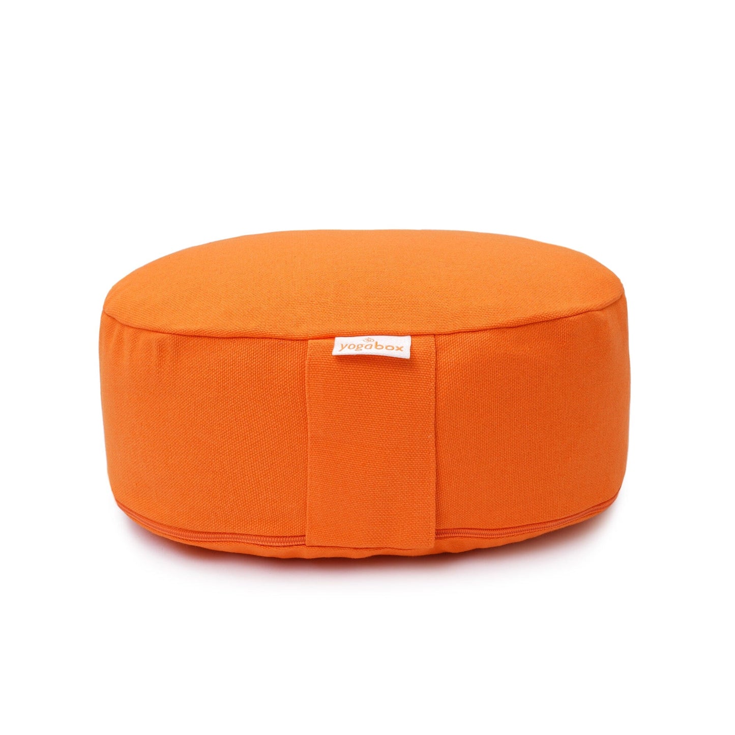 yogilinor-reise-meditationskissen-mini-oval-basic-orange-buchweizenschalen-26-x-21-x-9-cm-147085 - Flow of Passion