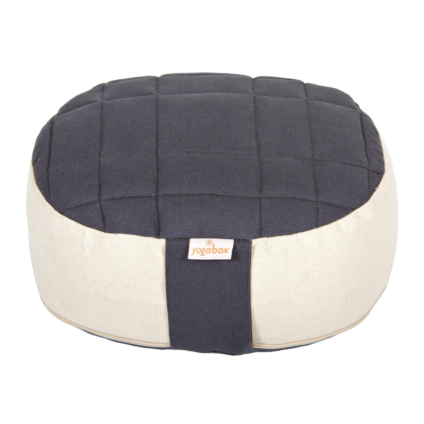 yogilinor-reise-meditationskissen-mini-oval-premium-grau-natur-buchweizenschalen-26-x-21-x-9-cm-203360 - Flow of Passion