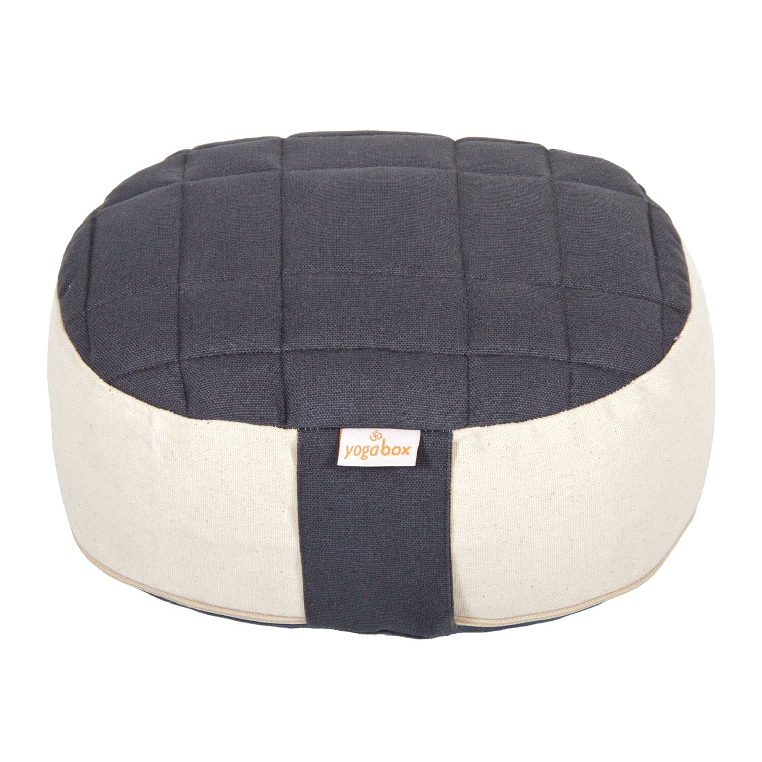 yogilinor-reise-meditationskissen-mini-oval-premium-grau-natur-buchweizenschalen-26-x-21-x-9-cm-203360 - Flow of Passion